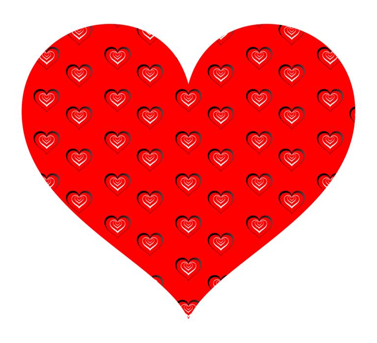 Red heart element hearts