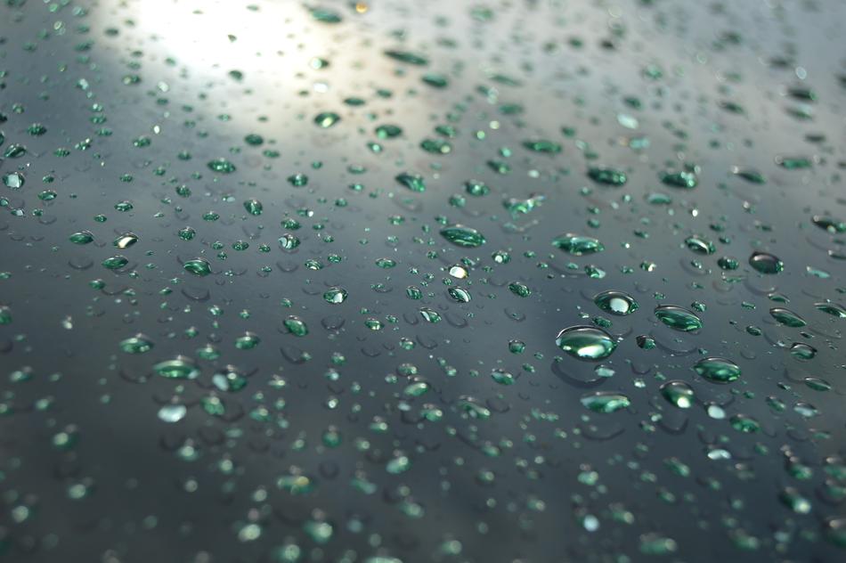 beautiful raindrops on the glass