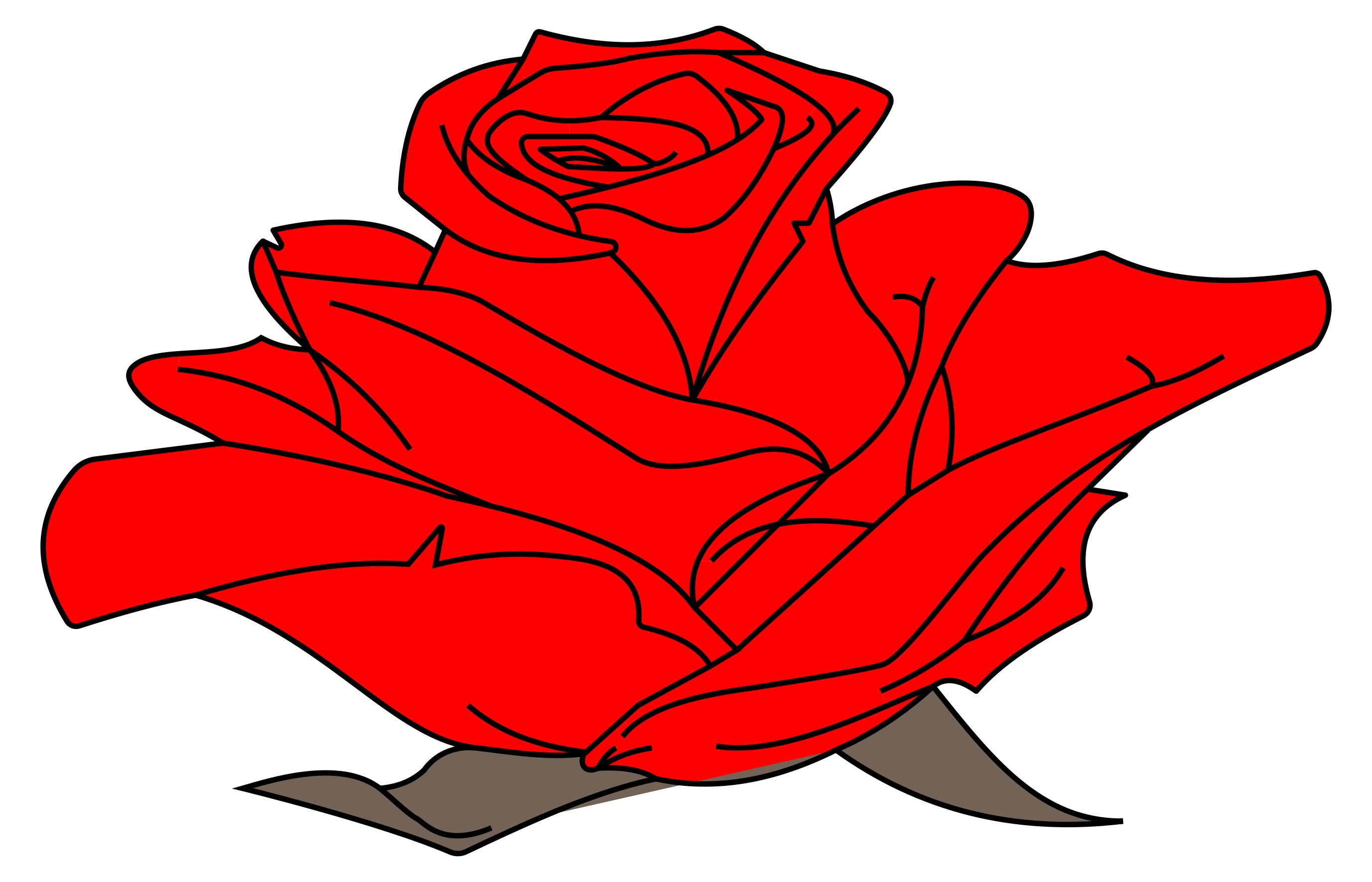 Красные розы нарисованные
