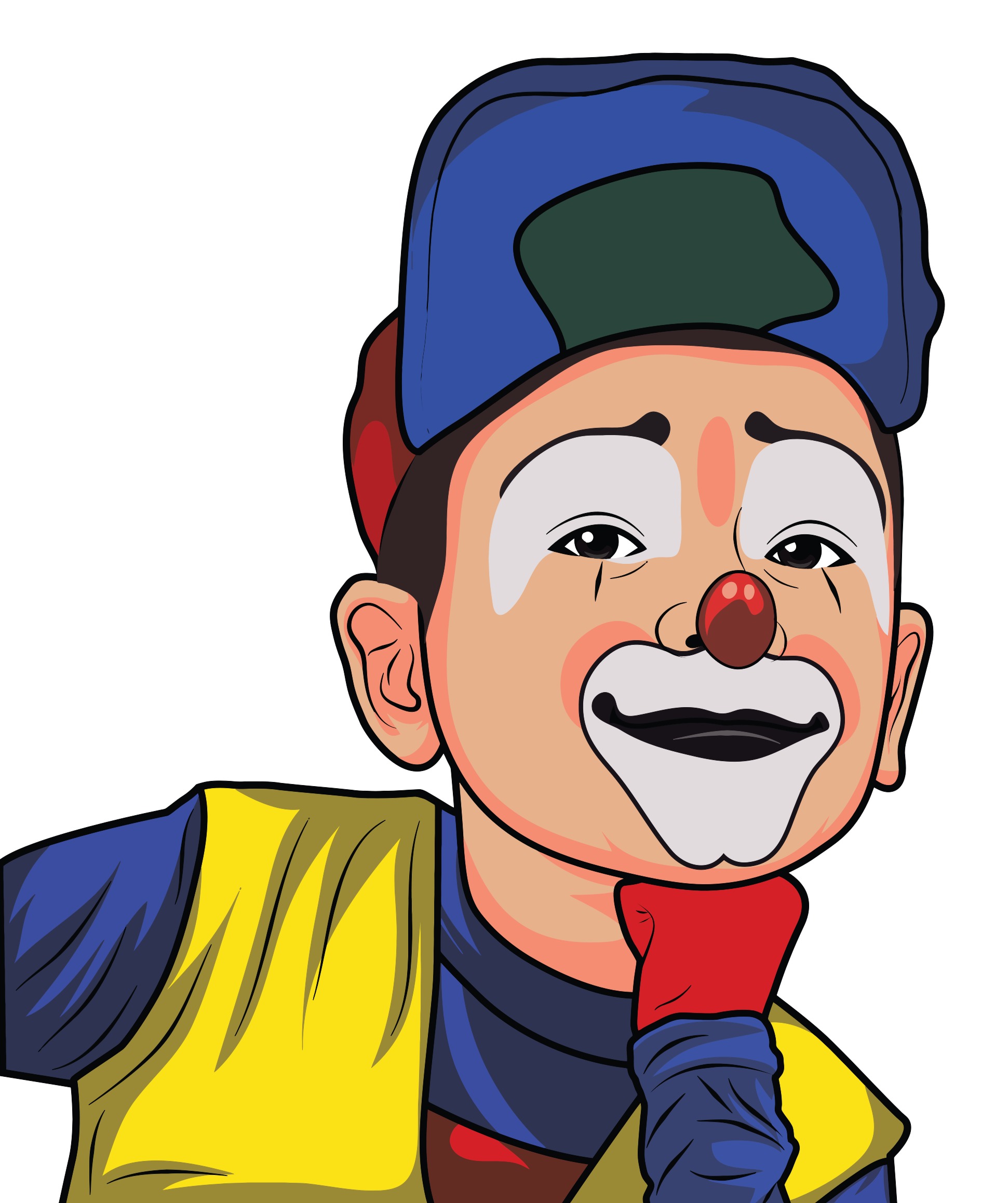 Boy Cartoon Clown Comic Face Drawing Free Image