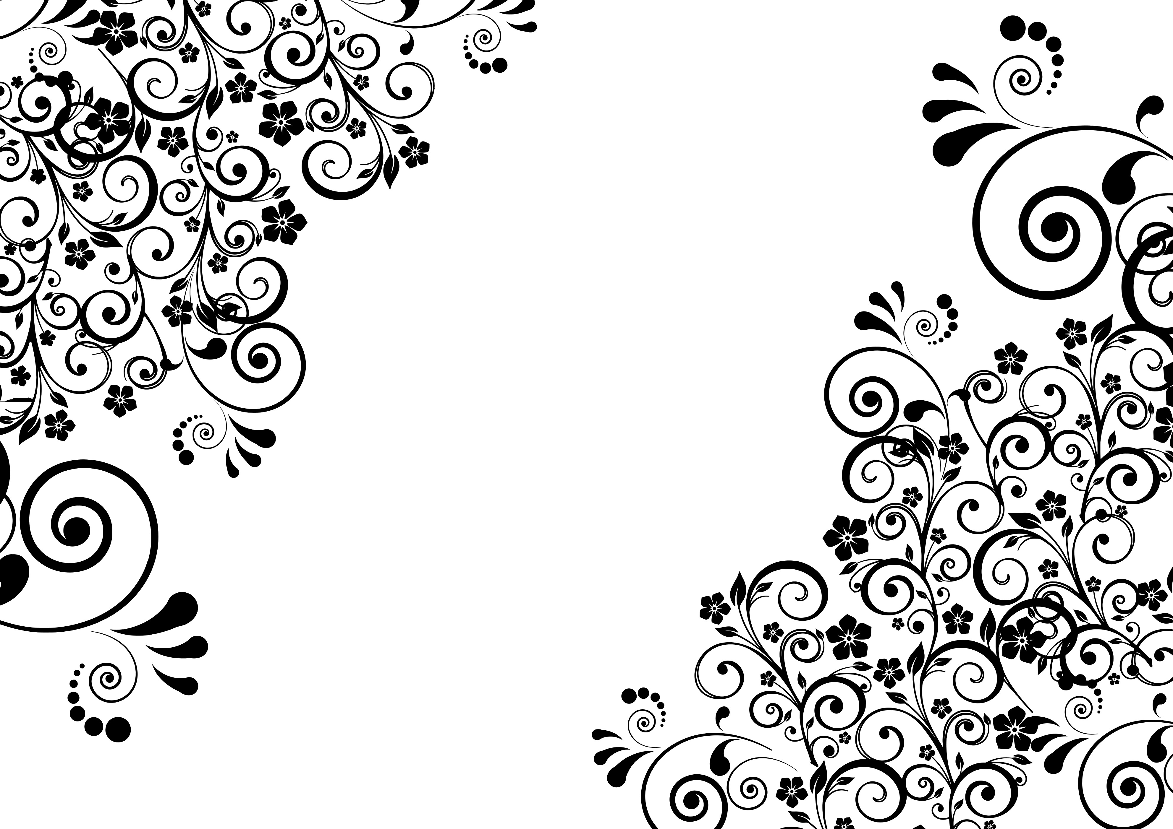 Decorative floral flourish flowers free image download