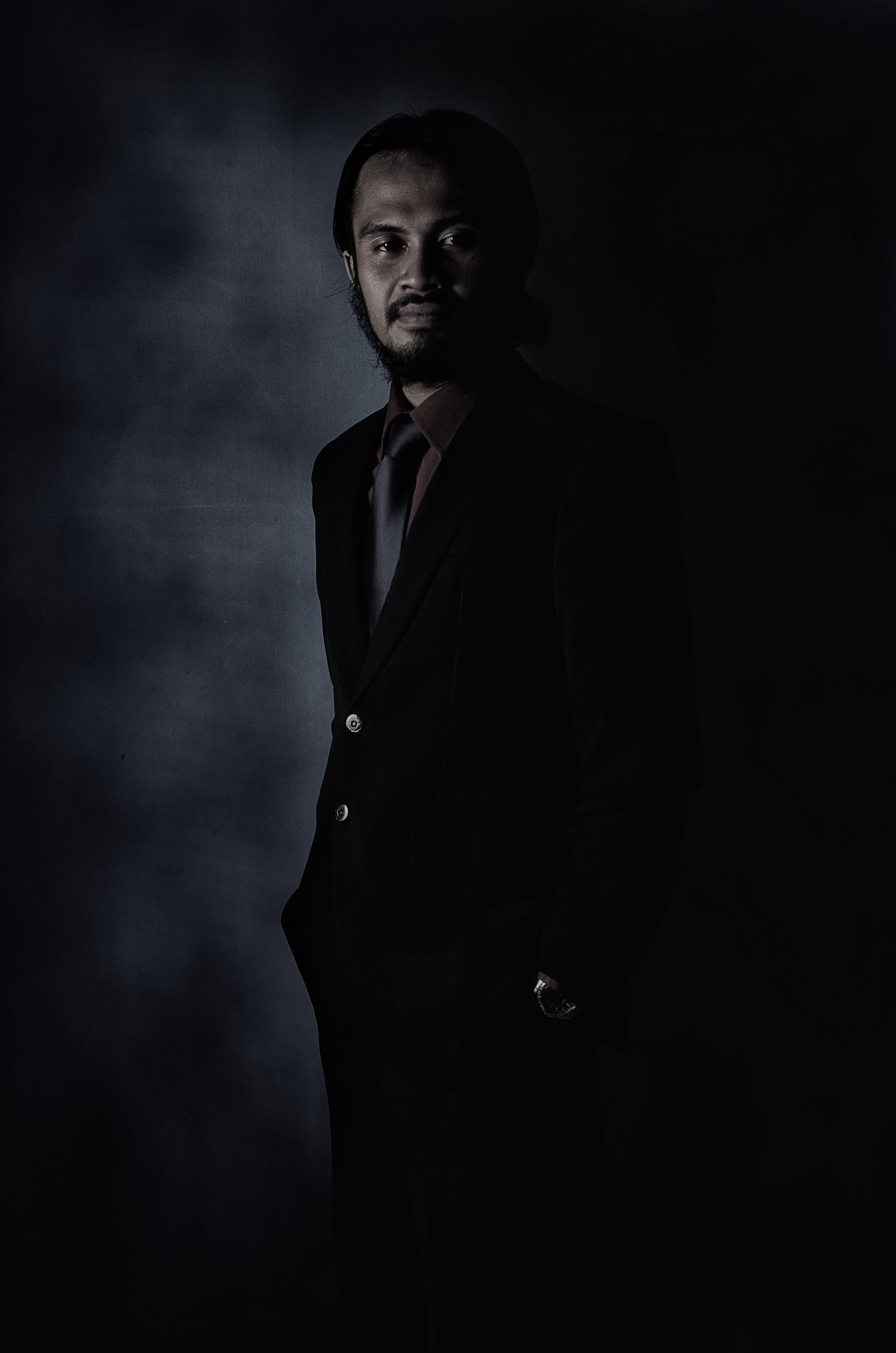When I Was Your Man Lower Key Young bearded Man, low key portrait free image download