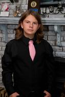 Young Teenager pink tie