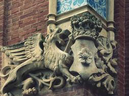 stone sculpture on the facade
