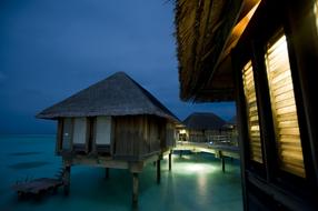 beach houses in the ocean