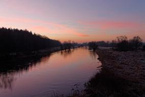 River at Sunrise Morning