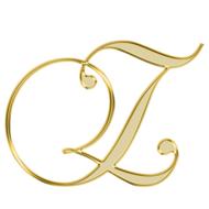 alphabet letter initial l gold