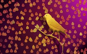 bird design wall drawing