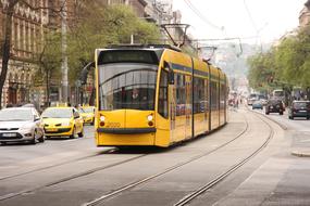Tram Budapest Hungary Nyugati