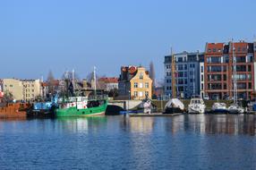 Picture of the city harbor in Gdansk, Poland