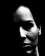 Portrait of a face with a shadow on half of it