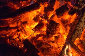 Fire Embers glowing