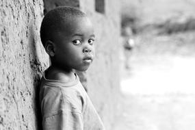 Africa Children boy black and white