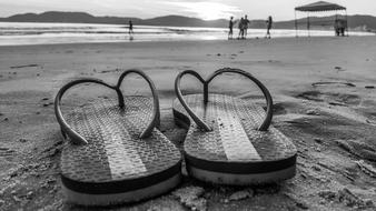 Black And White Beach Sand