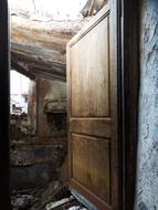 old door to the ruined room