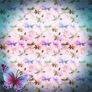 background scrapbooking paper butterflies drawing