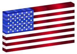 america cube flag illustration