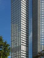 photo of glass skyscrapers in Frankfurt