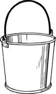 bucket container pail tool vessel