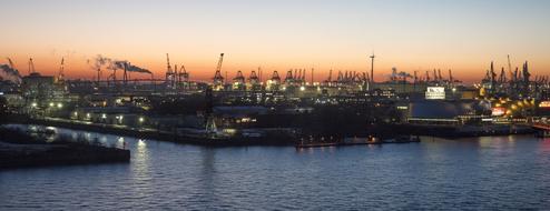 Port Hamburg Evening