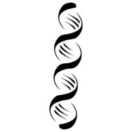black white dna strand stylistic