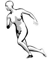 running man movement drawing