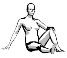 sitting man person avatar drawing