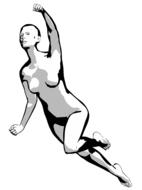 running man as a drawing