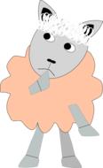 sheep lamb emoji pensive