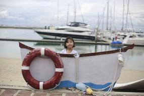 Child Seaside boat
