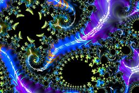 fractal blue background graphic structure
