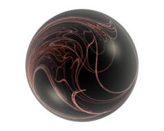 ball sphere globe black red round