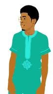 Illustration of man in religious clothes