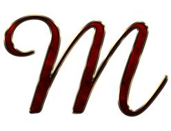 initial alphabet letter m drawing