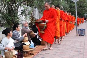 monks in Luang Prabang, Laos