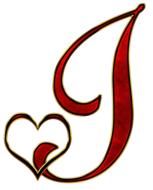 alphabet letter initial heart drawing