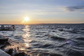 Lake Balaton Siofok at Sunset