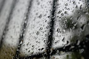 raindrops on glass at home close up