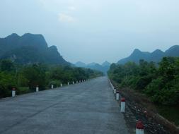 Mountains Road in Asia