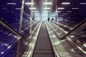 modern escalator at the train station in Dusseldorf