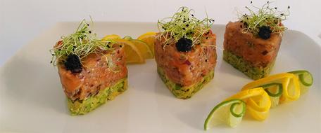 Avocado and salmon appetizer