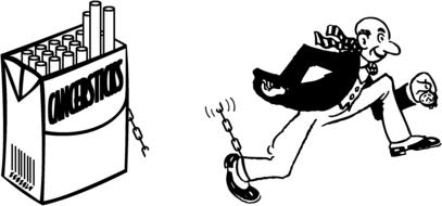 person escapes from nicotine addiction