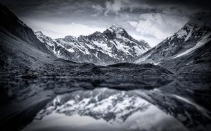 Mountains Lake monochrome