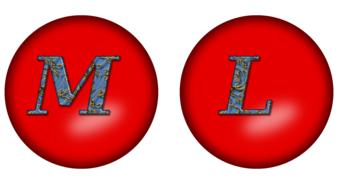 alphabetic letters on red buttons