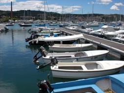 yacht port at sea