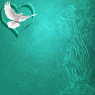 background scrapbooking paper heart bird drawing
