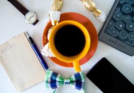 Sweet healthy coffee on the table