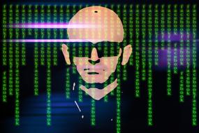 matrix facebook man face drawing