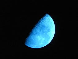 Moon Blue Sky
