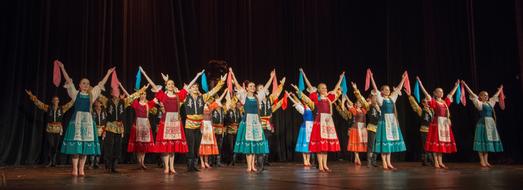 traditional costume on the music band